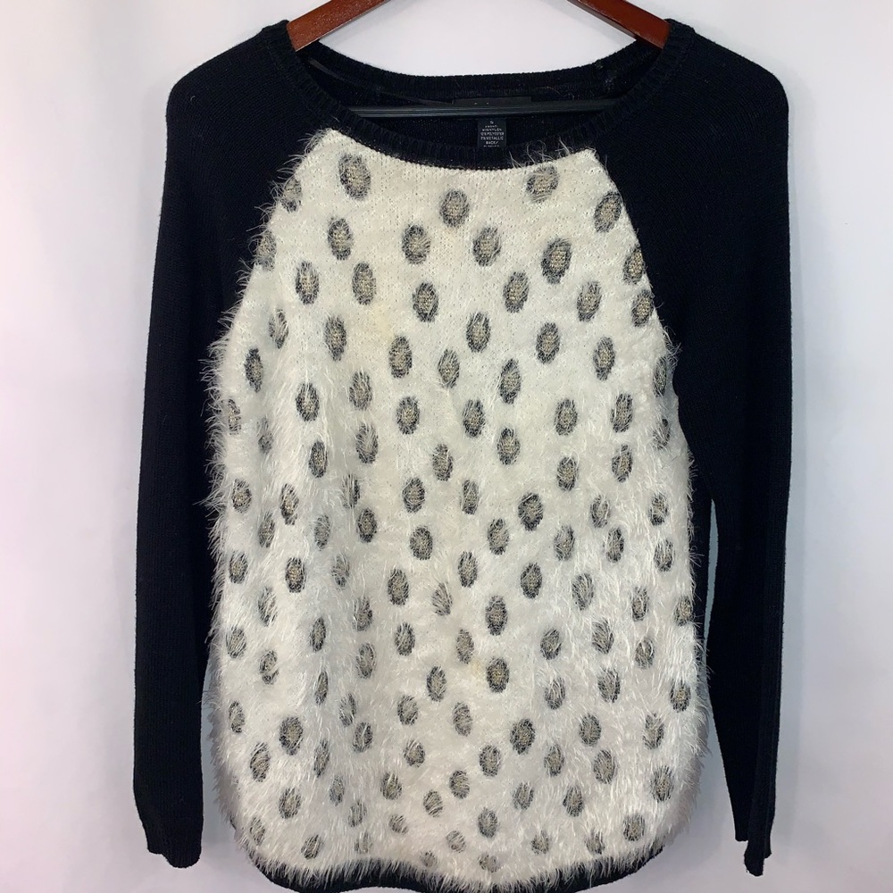 Style Co Sweater Animal Cheetah Print Soft Fuzzy S